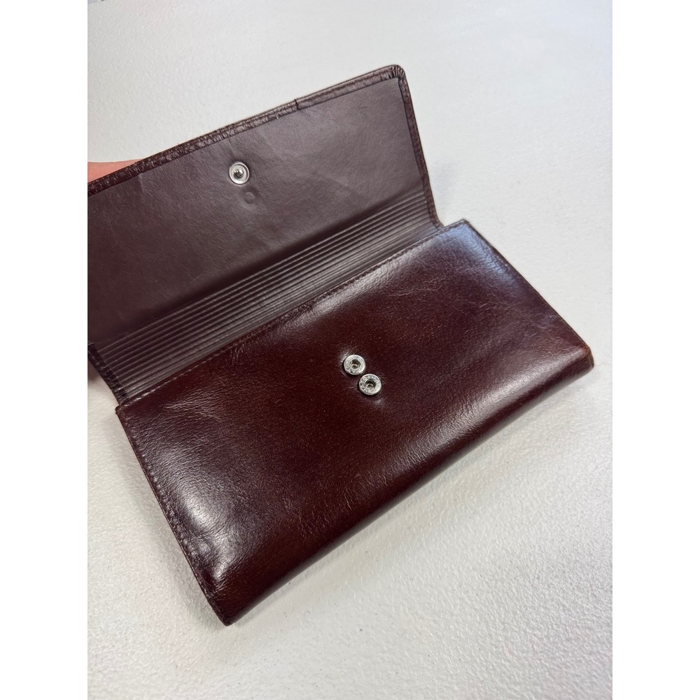 Burton Genuine‎ Leather Brown Clutch Wallet Bifold Organizer Womens - Picture 3 of 7